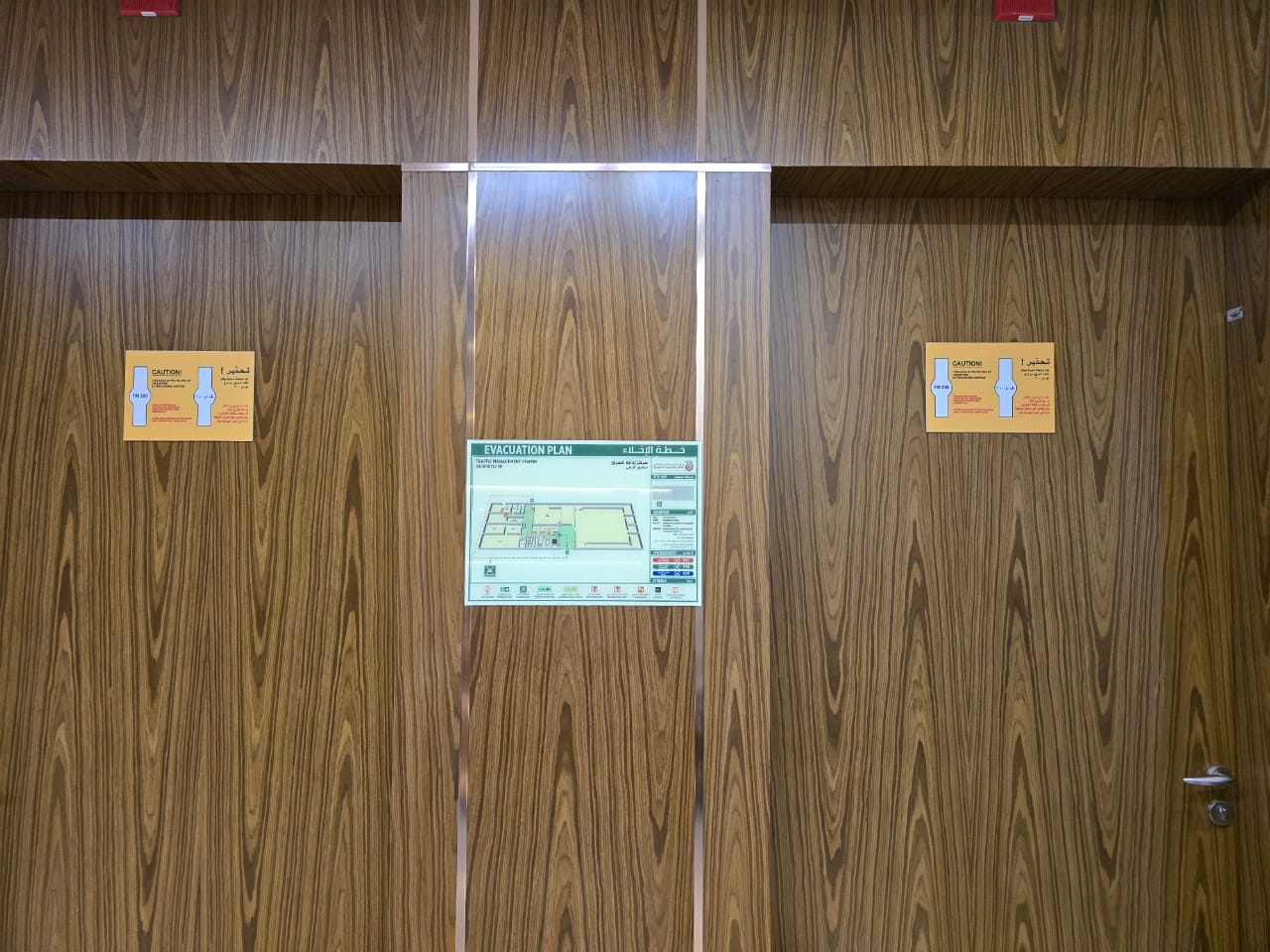 Evacuation plan installation in a Dubai building